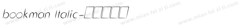 bookman ltalic字体转换